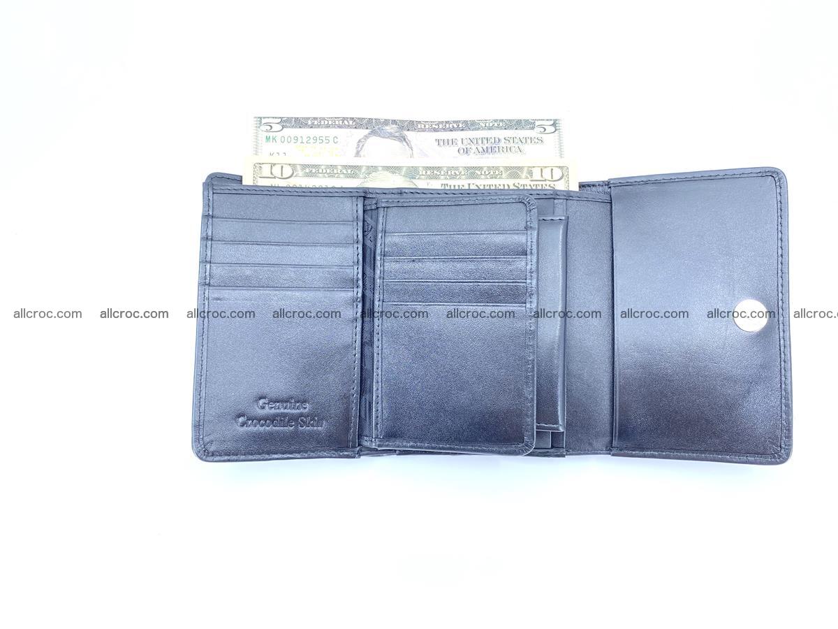 Siamese crocodile skin wallet for women belly part, trifold medium size 447 Foto 10