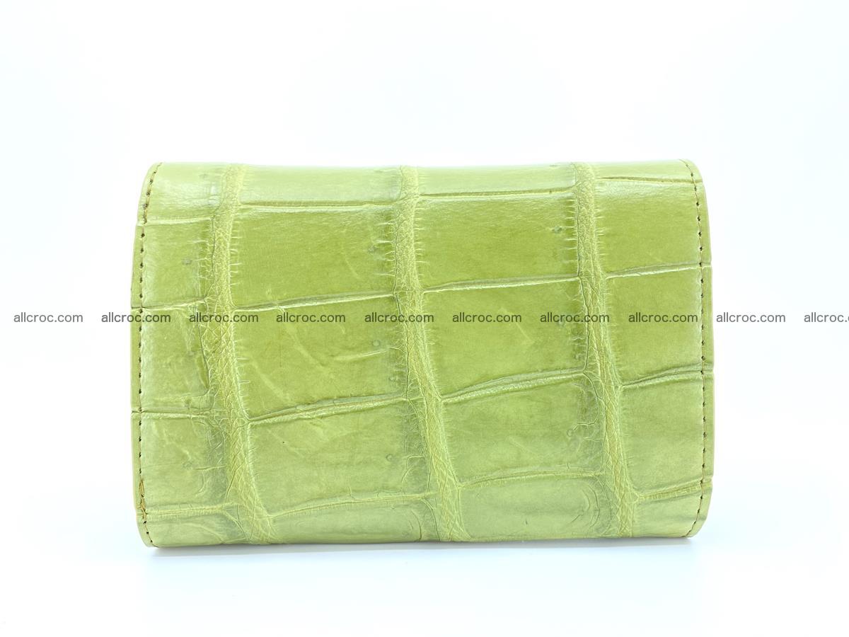 Siamese crocodile skin wallet for women belly part, trifold medium size 437 Foto 1