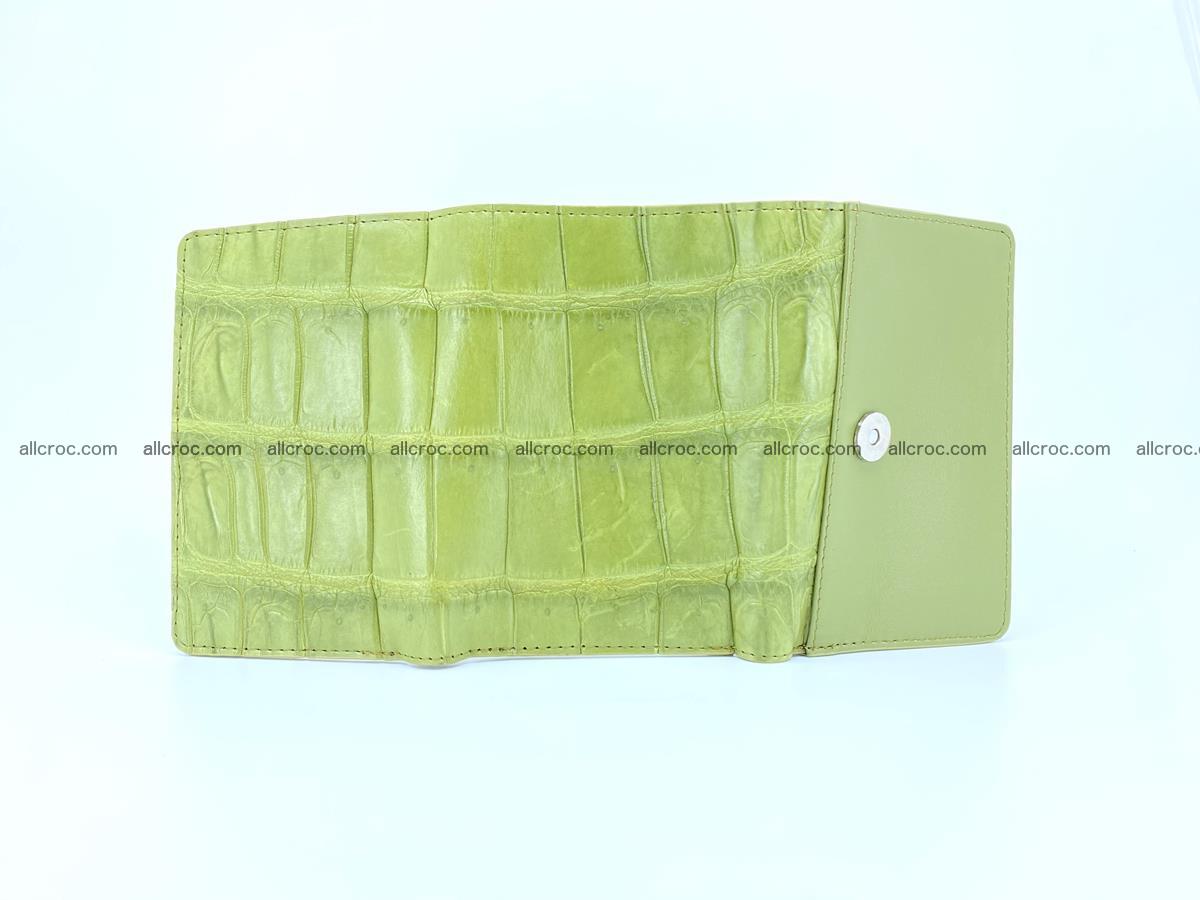 Siamese crocodile skin wallet for women belly part, trifold medium size 437 Foto 6