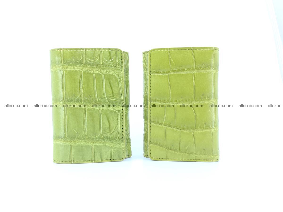 Siamese crocodile skin wallet for women belly part, trifold medium size 437 Foto 11