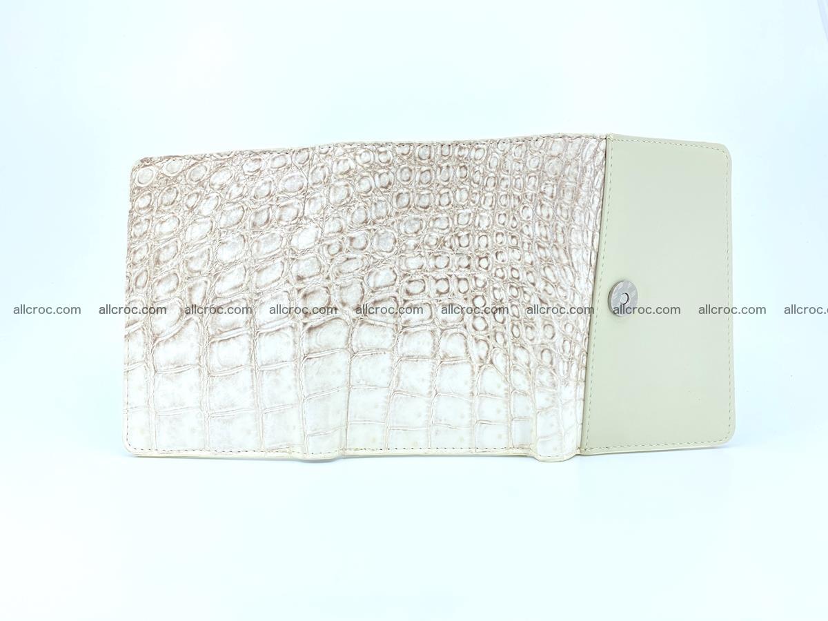 Siamese crocodile skin wallet for women belly part, trifold medium size 441 Foto 9