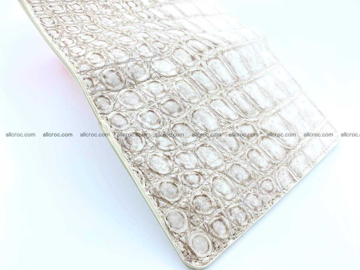 Siamese crocodile skin wallet for women belly part, trifold medium size 441 Foto 6