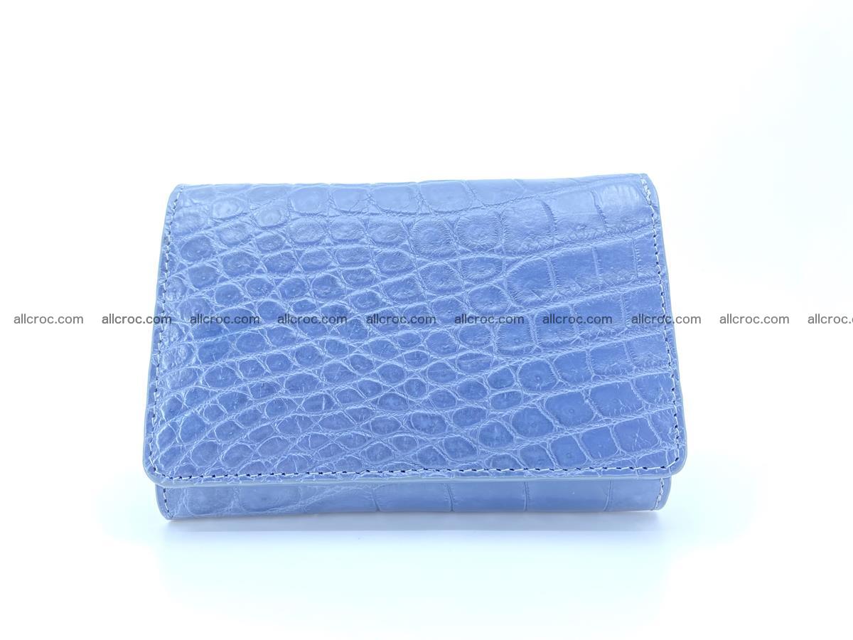 Siamese crocodile skin wallet for women belly part, trifold medium size 440 Foto 0