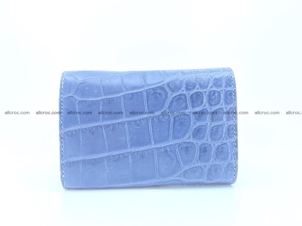 Siamese crocodile skin wallet for women belly part, trifold medium size 440 Foto 1