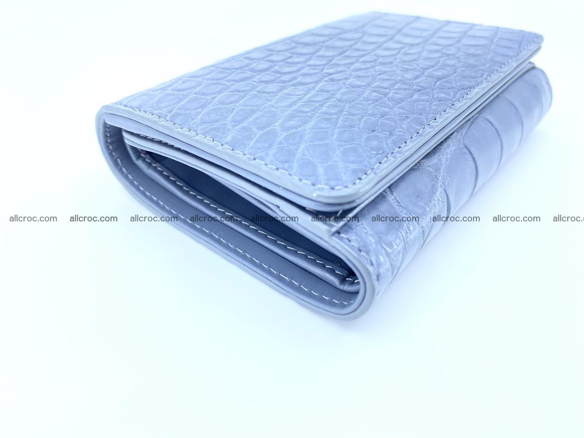 Siamese crocodile skin wallet for women belly part, trifold medium size 440 Foto 6