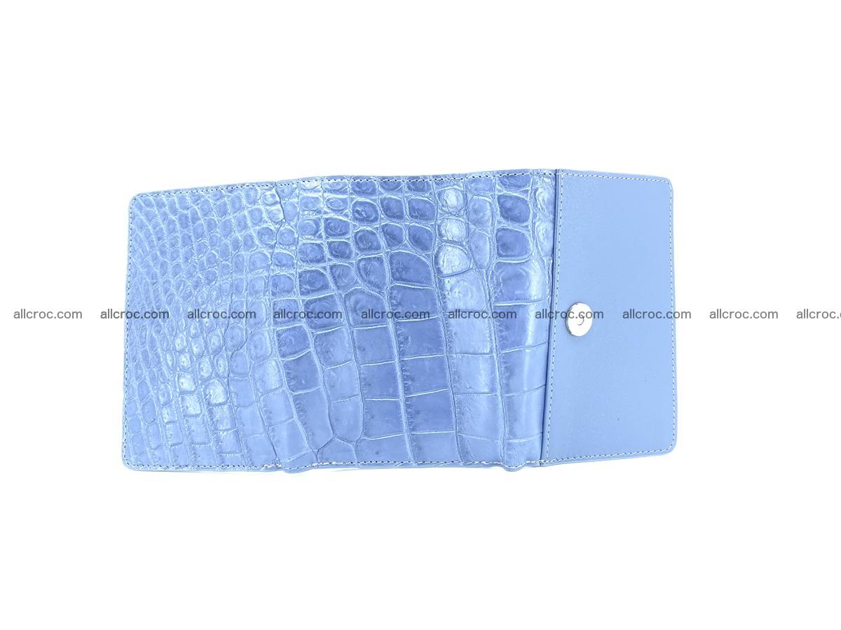 Siamese crocodile skin wallet for women belly part, trifold medium size 440 Foto 5