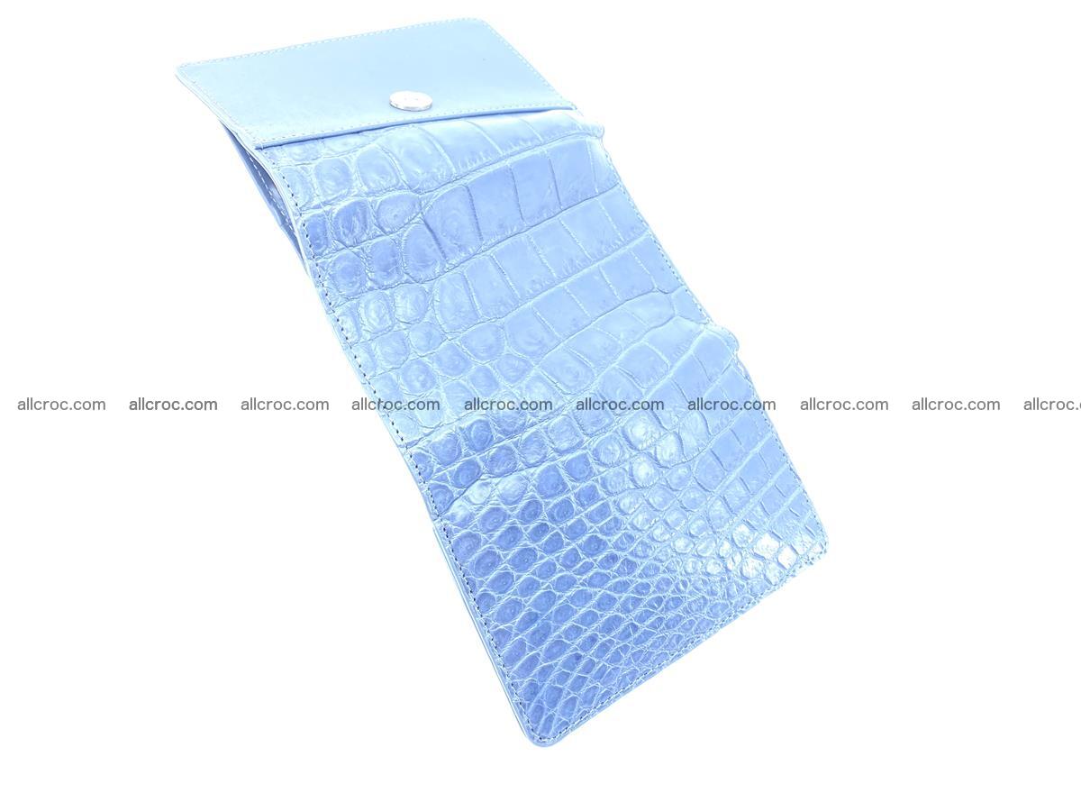 Siamese crocodile skin wallet for women belly part, trifold medium size 440 Foto 7
