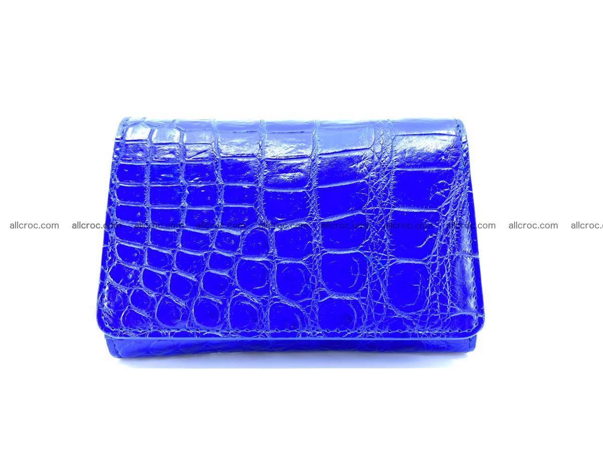 Siamese crocodile skin wallet for women belly part, trifold medium size 438 Foto 0