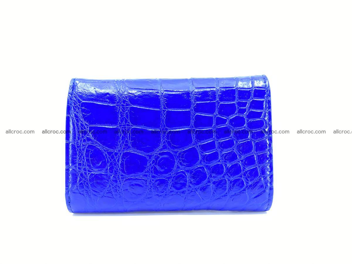 Siamese crocodile skin wallet for women belly part, trifold medium size 438 Foto 1