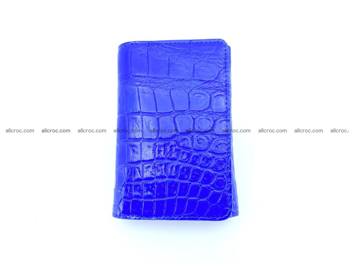 Siamese crocodile skin wallet for women belly part, trifold medium size 438 Foto 2