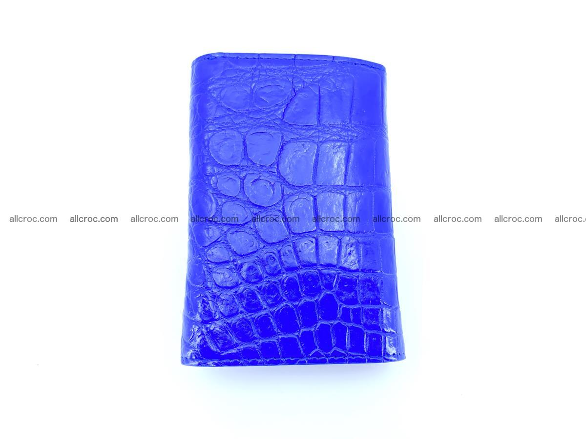 Siamese crocodile skin wallet for women belly part, trifold medium size 438 Foto 3