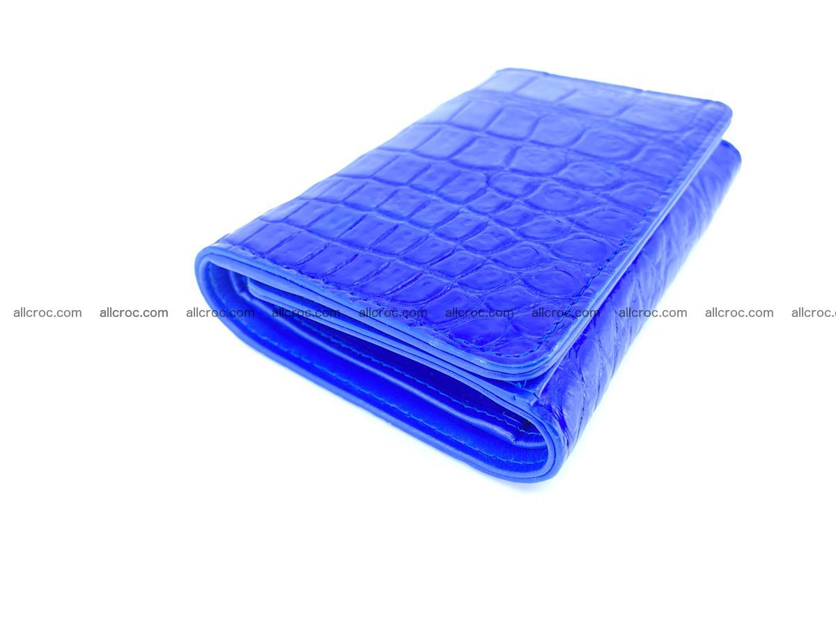 Siamese crocodile skin wallet for women belly part, trifold medium size 438 Foto 4