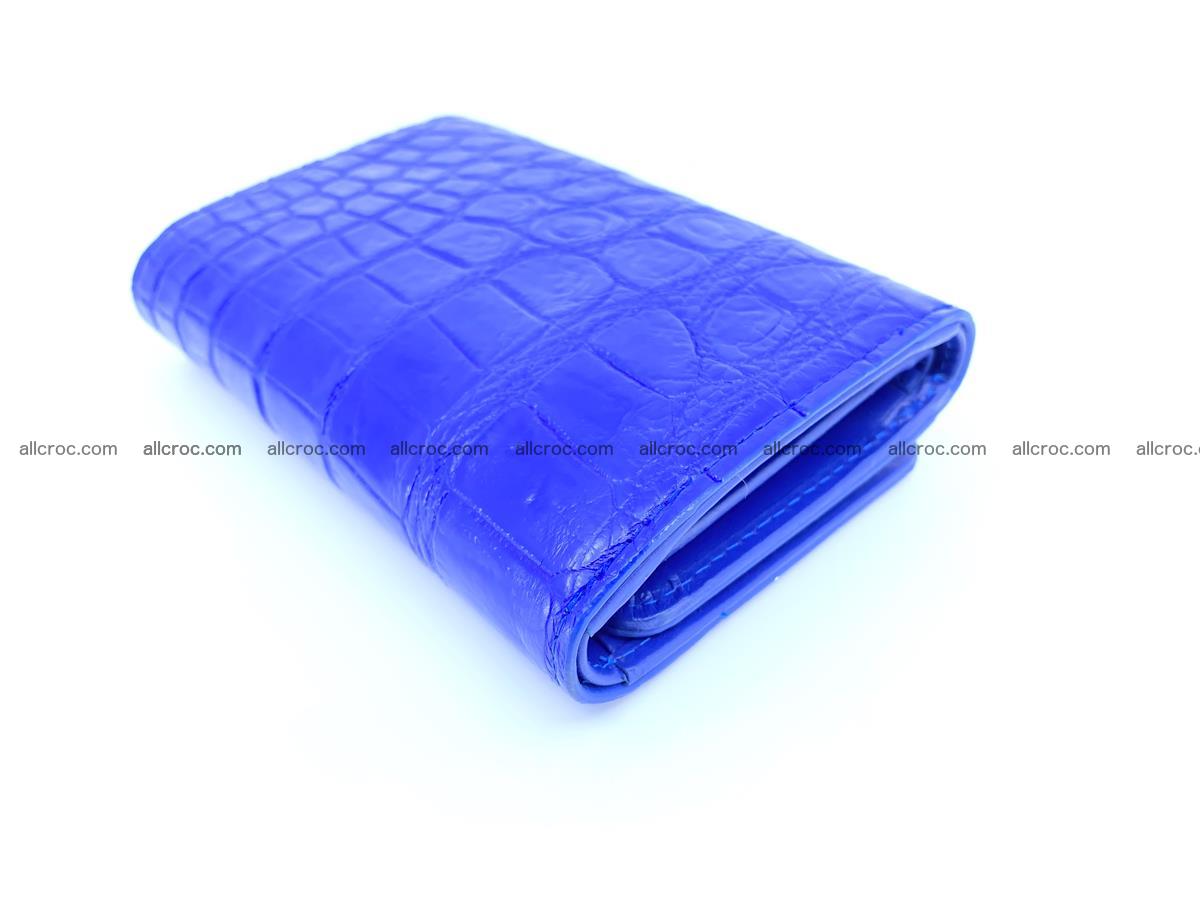 Siamese crocodile skin wallet for women belly part, trifold medium size 438 Foto 5