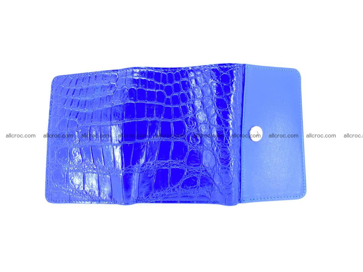 Siamese crocodile skin wallet for women belly part, trifold medium size 438 Foto 10