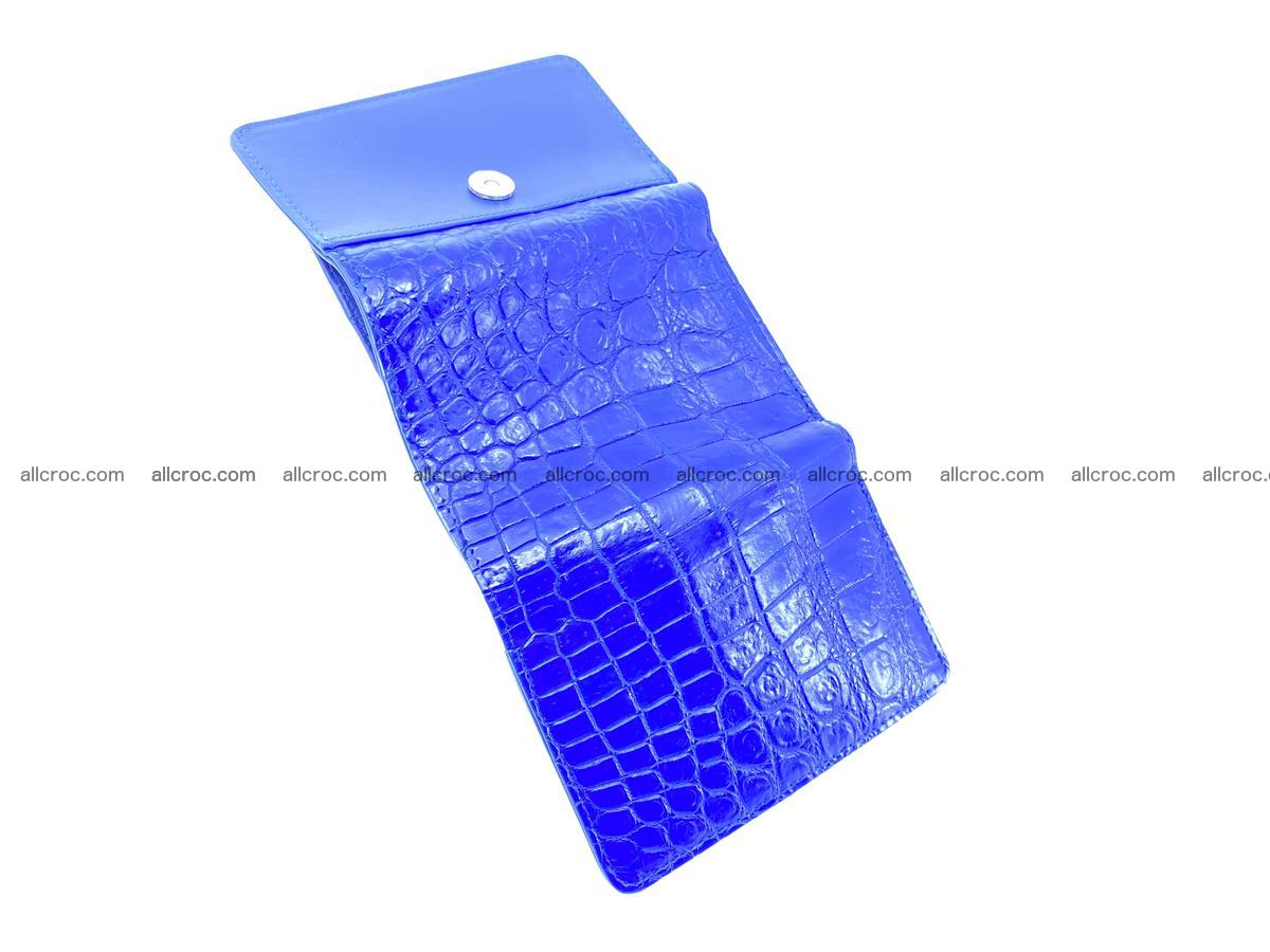 Siamese crocodile skin wallet for women belly part, trifold medium size 438 Foto 8