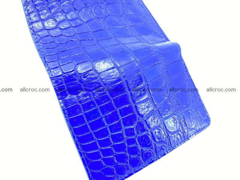 Siamese crocodile skin wallet for women belly part, trifold medium size 438