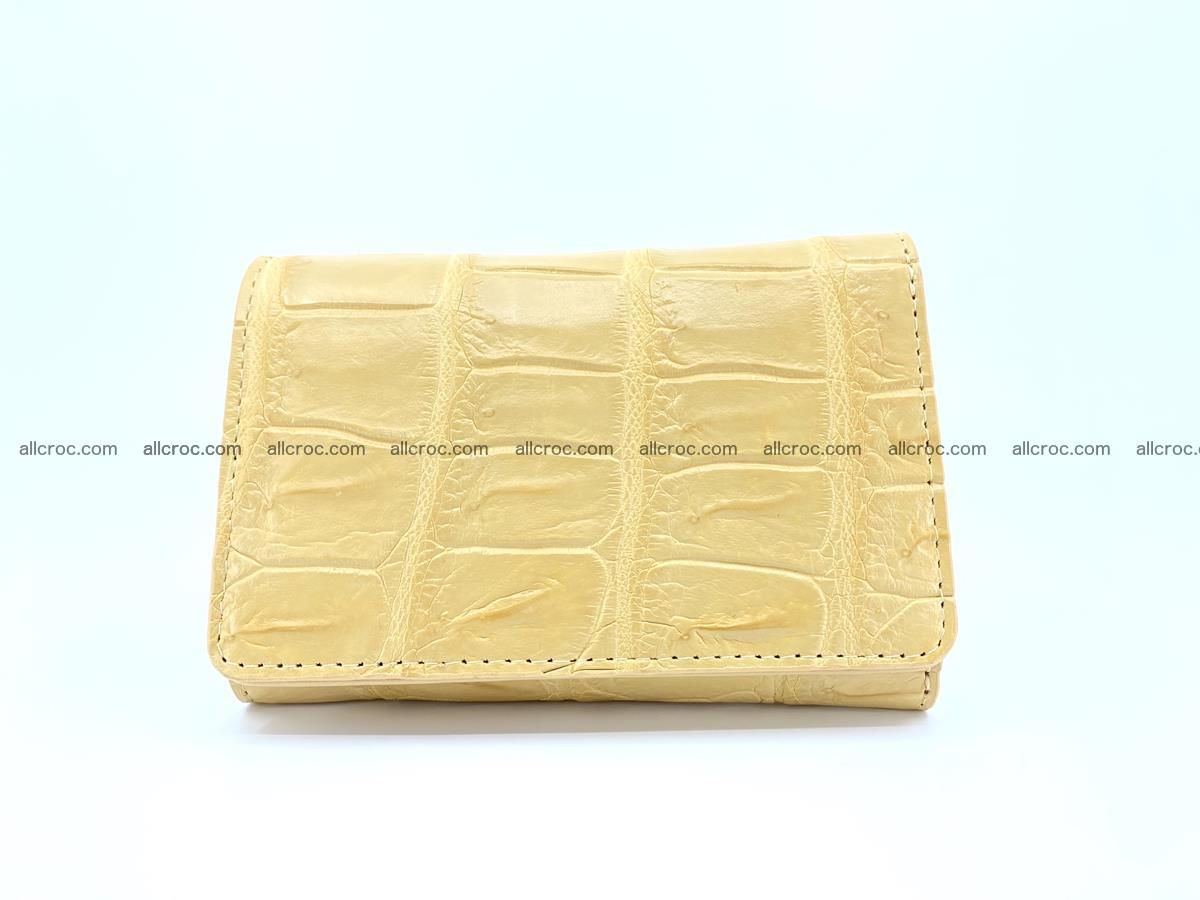 Siamese crocodile skin wallet for women belly part, trifold medium size 439 Foto 0