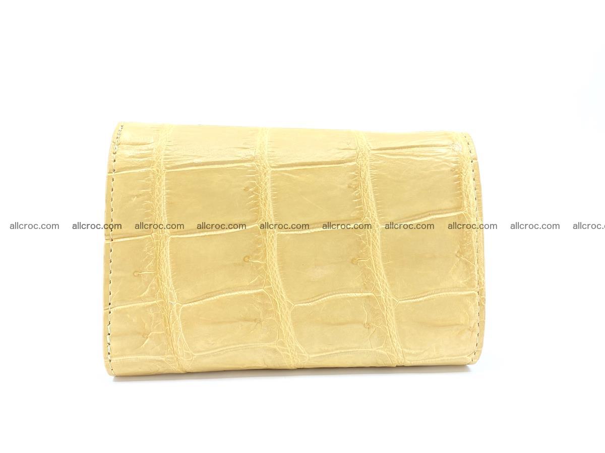 Siamese crocodile skin wallet for women belly part, trifold medium size 439 Foto 1