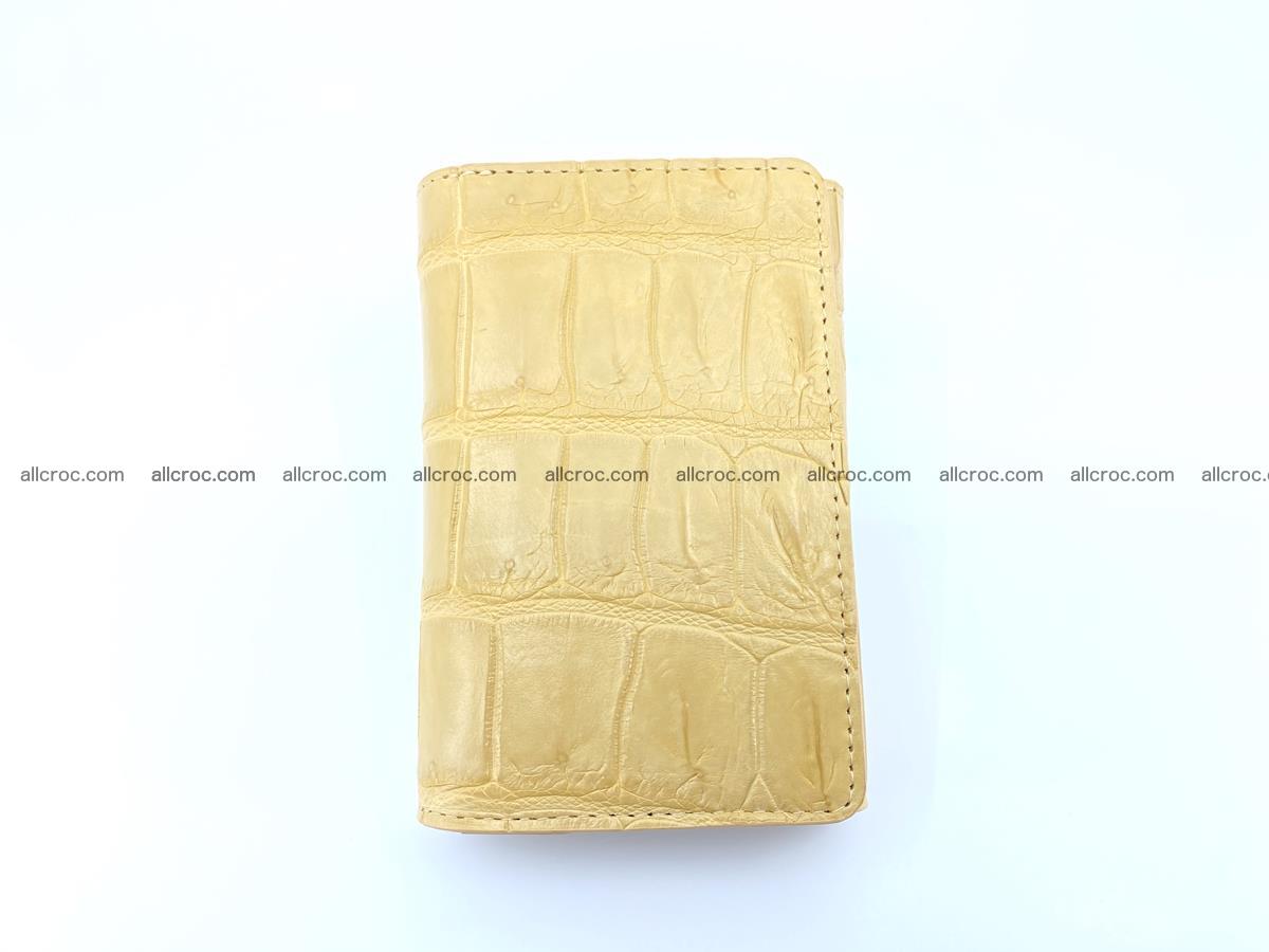 Siamese crocodile skin wallet for women belly part, trifold medium size 439 Foto 2