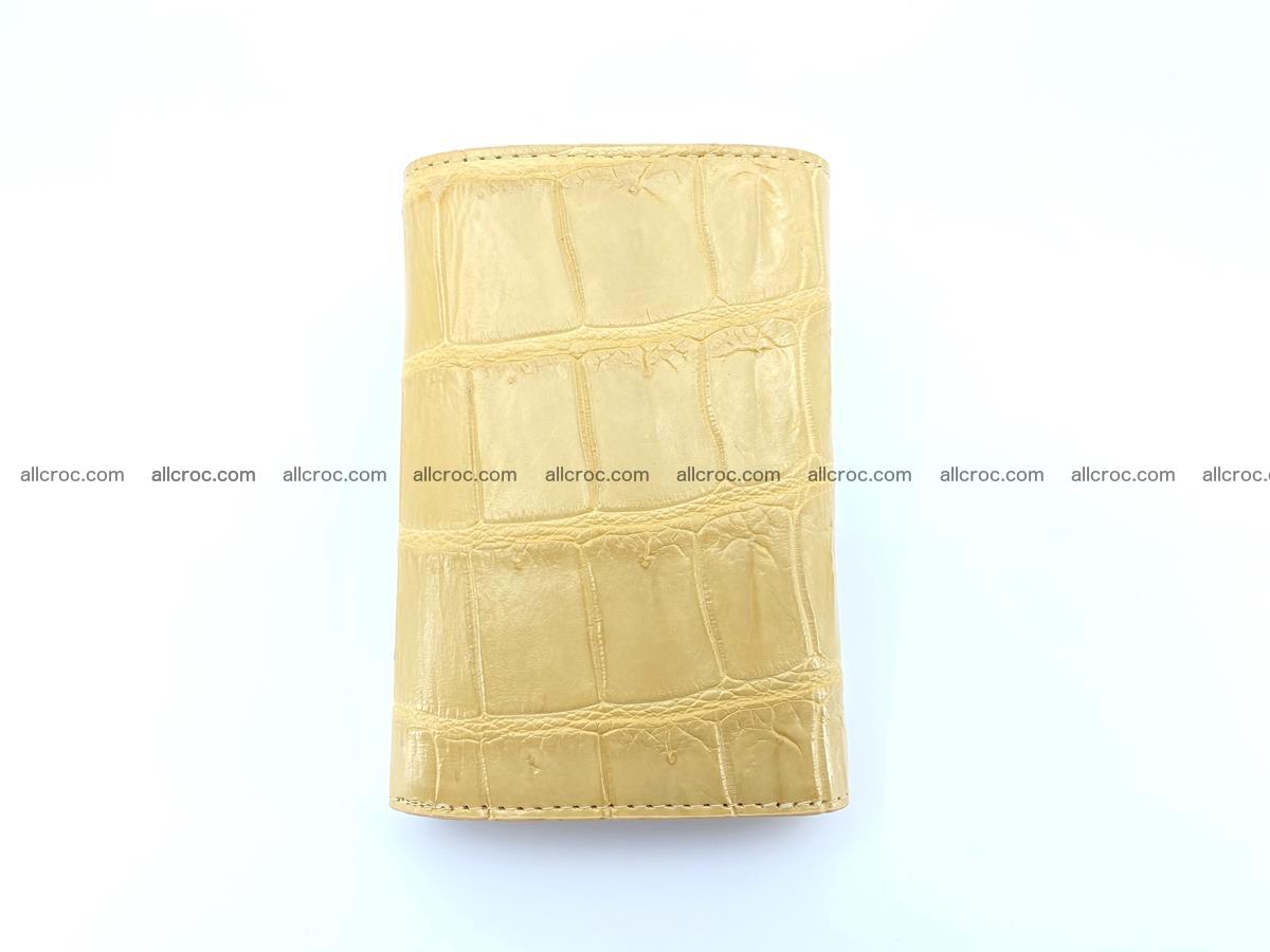 Siamese crocodile skin wallet for women belly part, trifold medium size 439 Foto 3