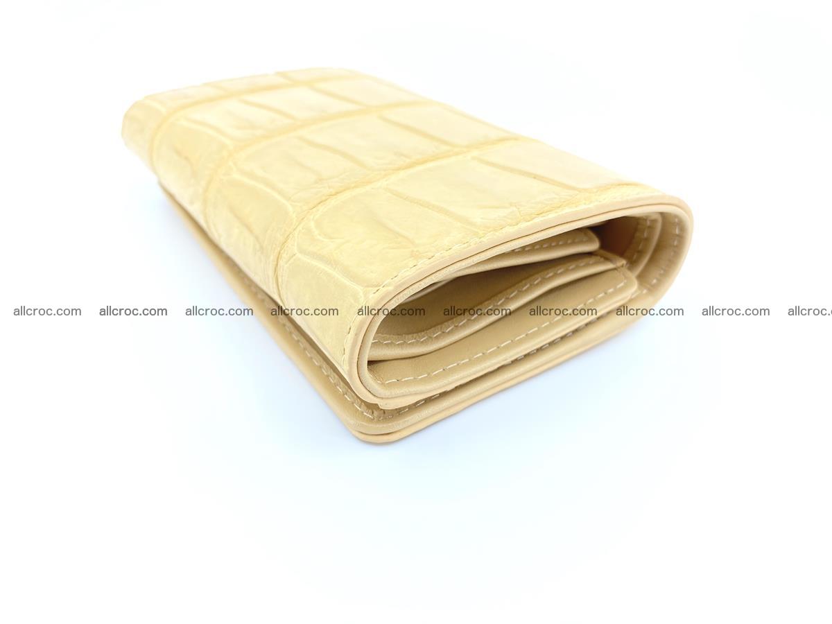 Siamese crocodile skin wallet for women belly part, trifold medium size 439 Foto 5