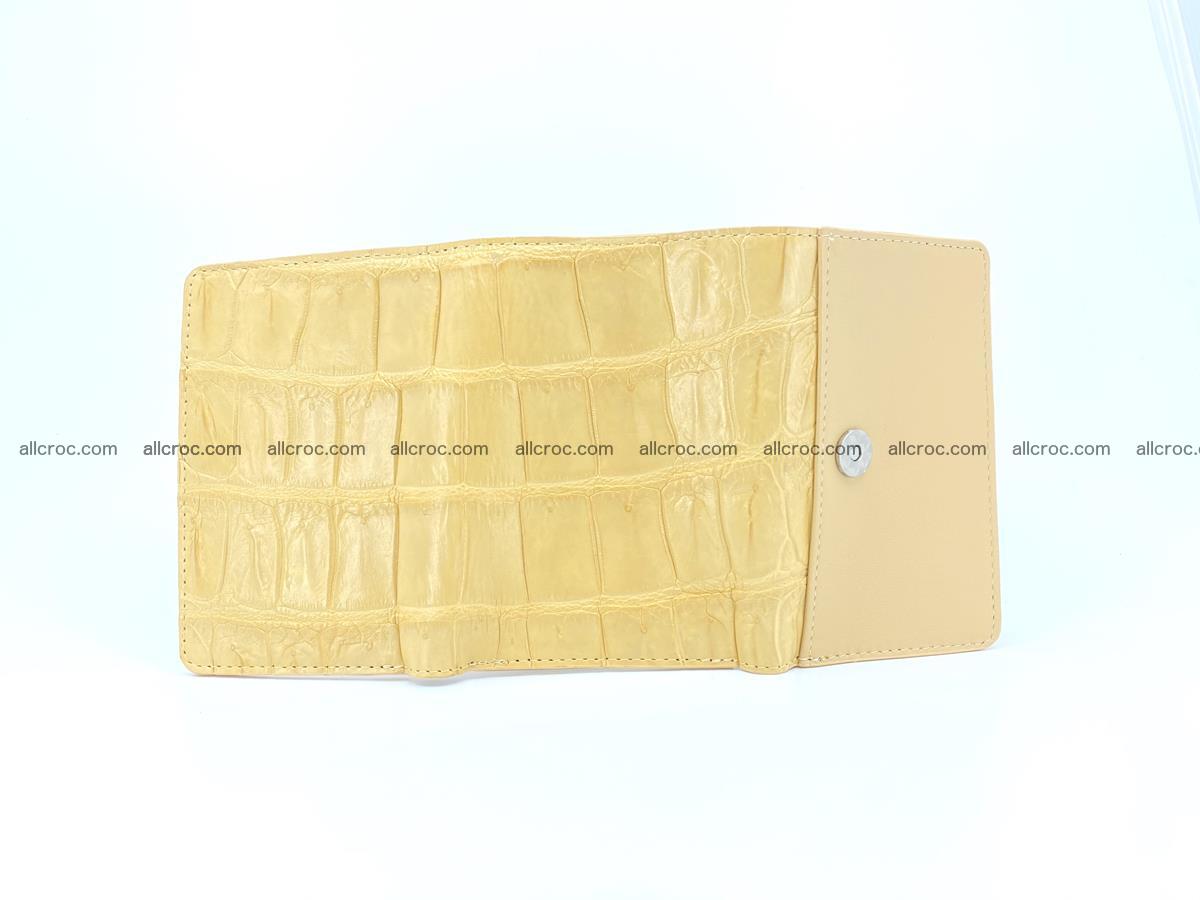 Siamese crocodile skin wallet for women belly part, trifold medium size 439 Foto 10