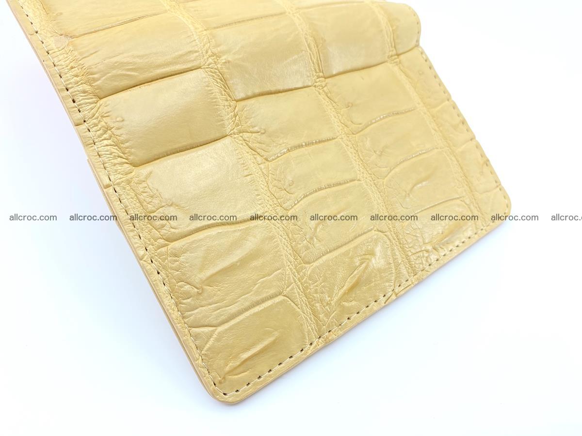 Siamese crocodile skin wallet for women belly part, trifold medium size 439 Foto 9