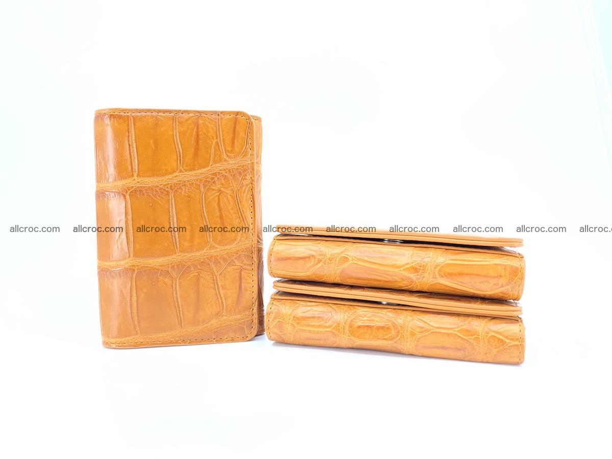 Siamese crocodile skin wallet for women belly part, trifold medium size 442 Foto 11