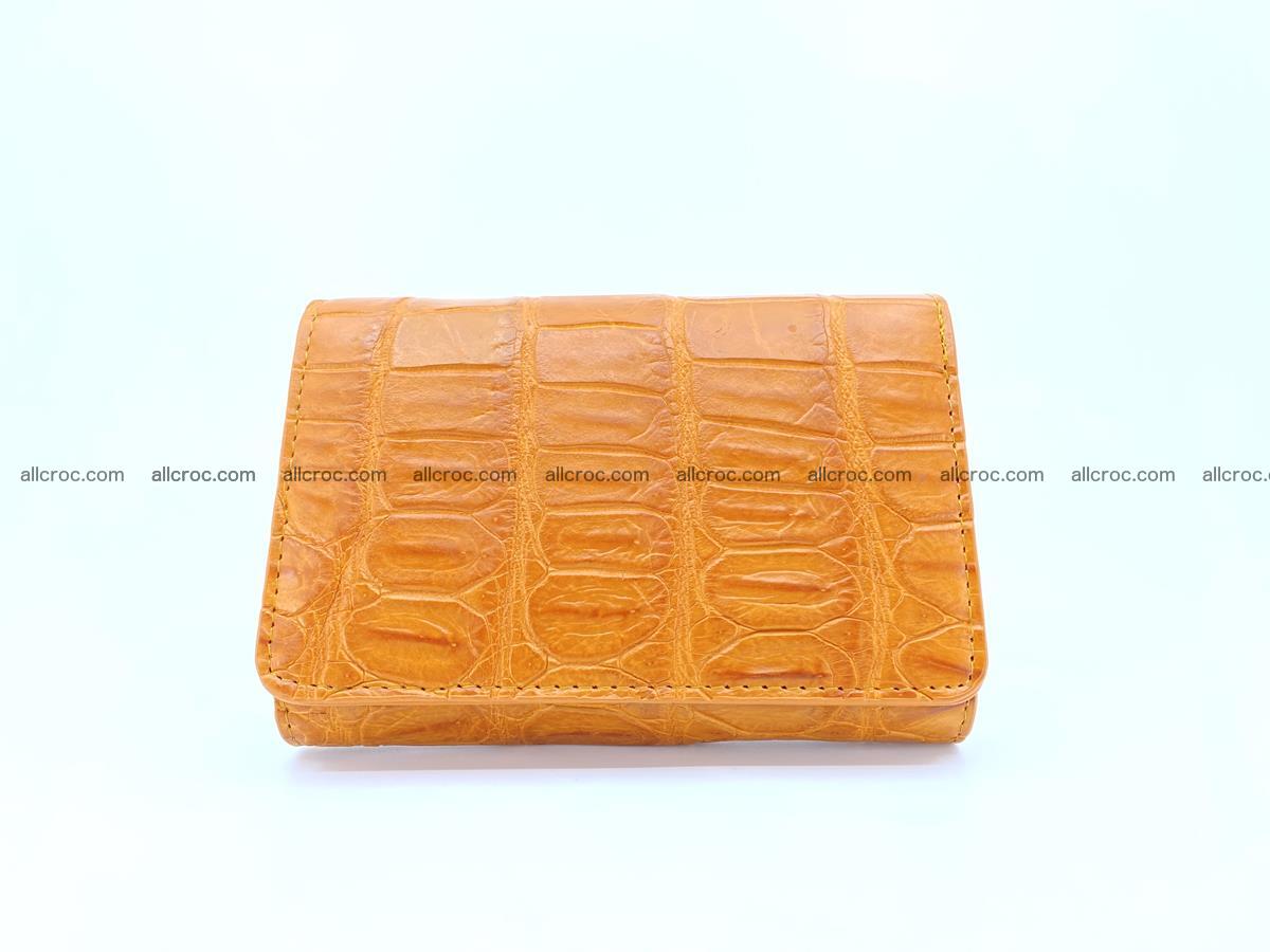 Siamese crocodile skin wallet for women belly part, trifold medium size 442 Foto 0