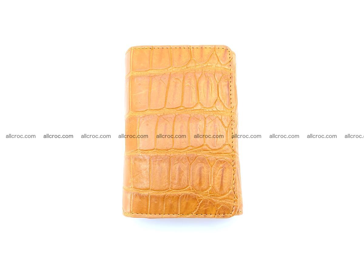 Siamese crocodile skin wallet for women belly part, trifold medium size 442 Foto 2
