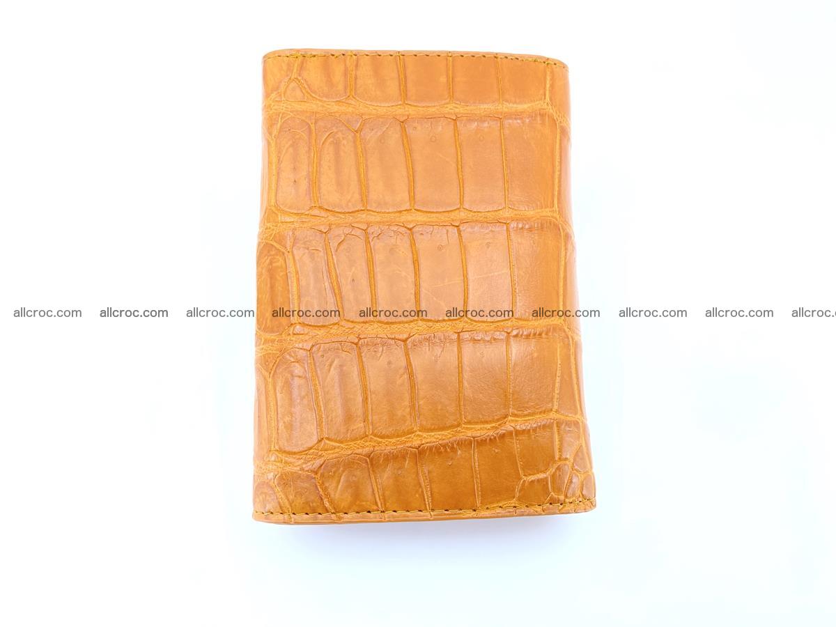 Siamese crocodile skin wallet for women belly part, trifold medium size 442 Foto 3
