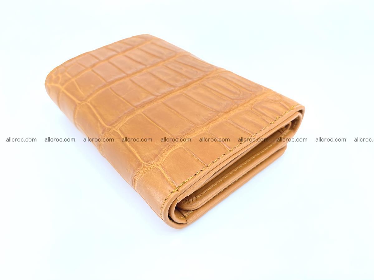 Siamese crocodile skin wallet for women belly part, trifold medium size 442 Foto 5