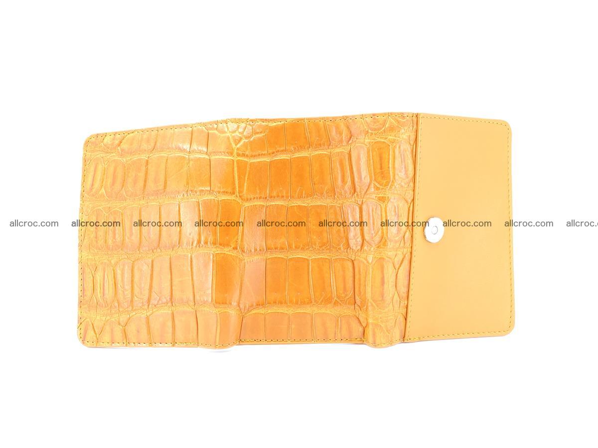 Siamese crocodile skin wallet for women belly part, trifold medium size 442 Foto 8