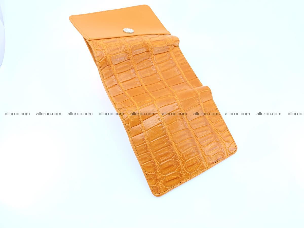 Siamese crocodile skin wallet for women belly part, trifold medium size 442 Foto 6