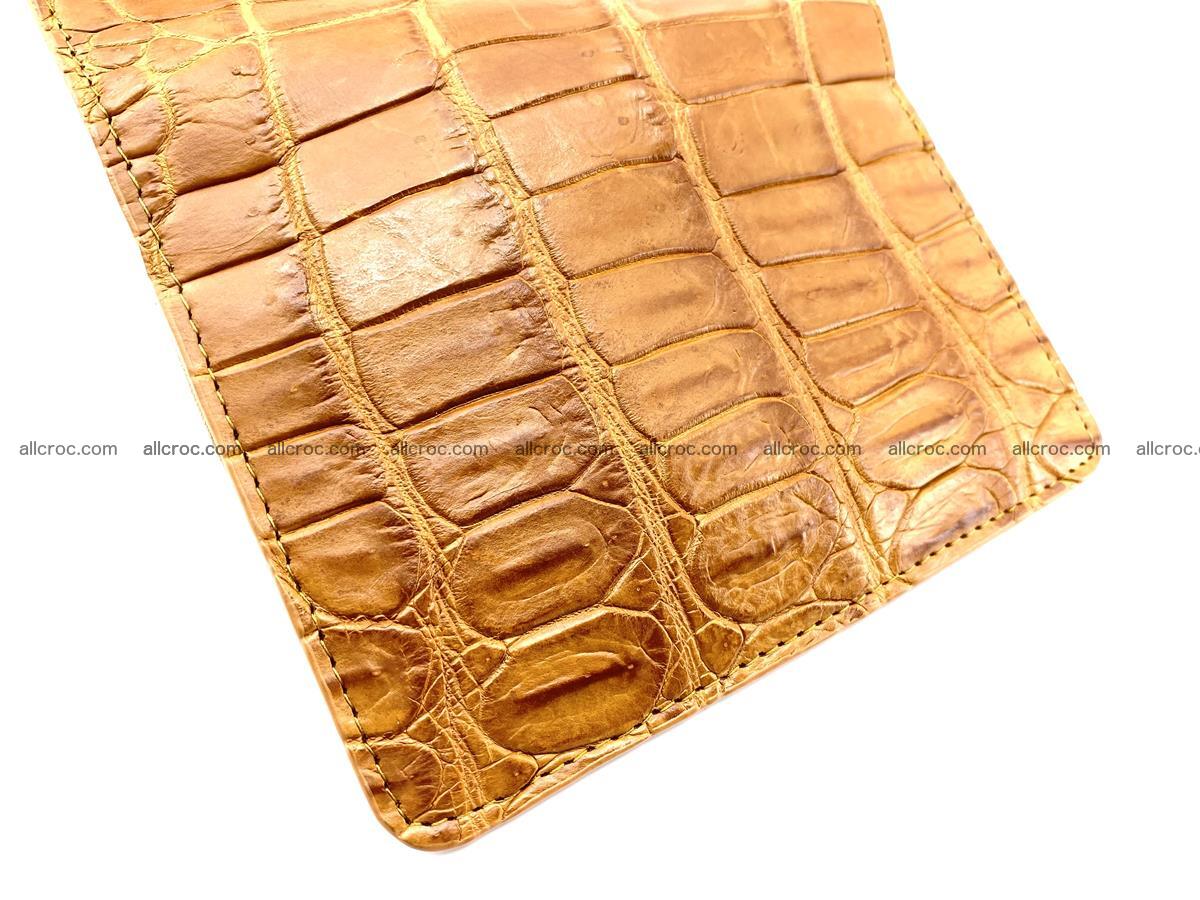 Siamese crocodile skin wallet for women belly part, trifold medium size 442 Foto 7