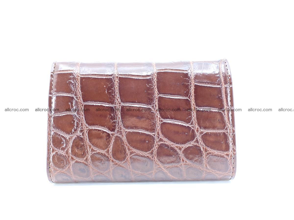 Siamese crocodile skin wallet for women belly part, trifold medium size 443 Foto 1