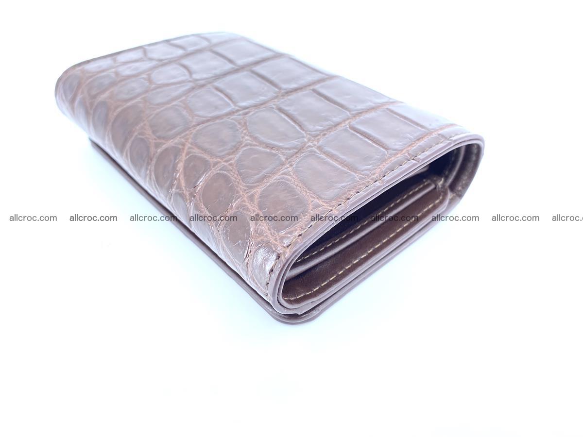 Siamese crocodile skin wallet for women belly part, trifold medium size 443 Foto 5