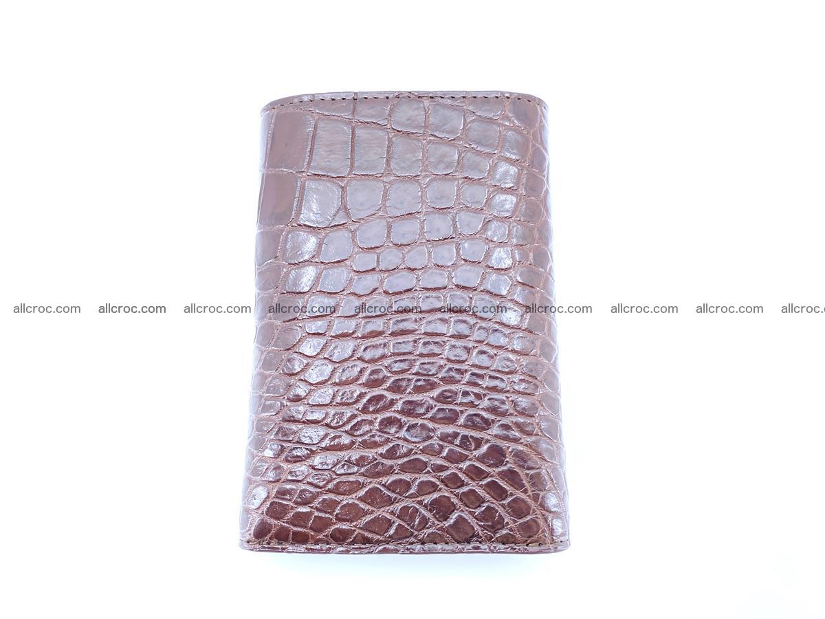 Siamese crocodile skin wallet for women belly part, trifold medium size 446 Foto 3