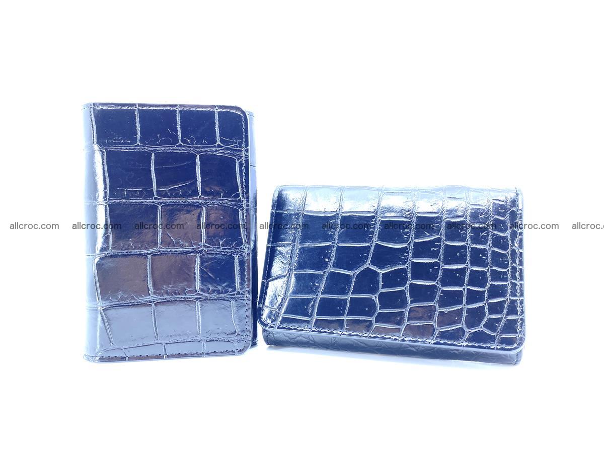 Siamese crocodile skin wallet for women belly part, trifold medium size 447 Foto 12