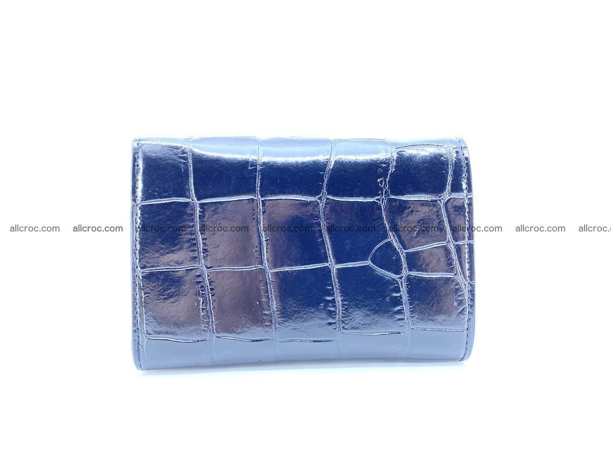 Siamese crocodile skin wallet for women belly part, trifold medium size 445 Foto 1