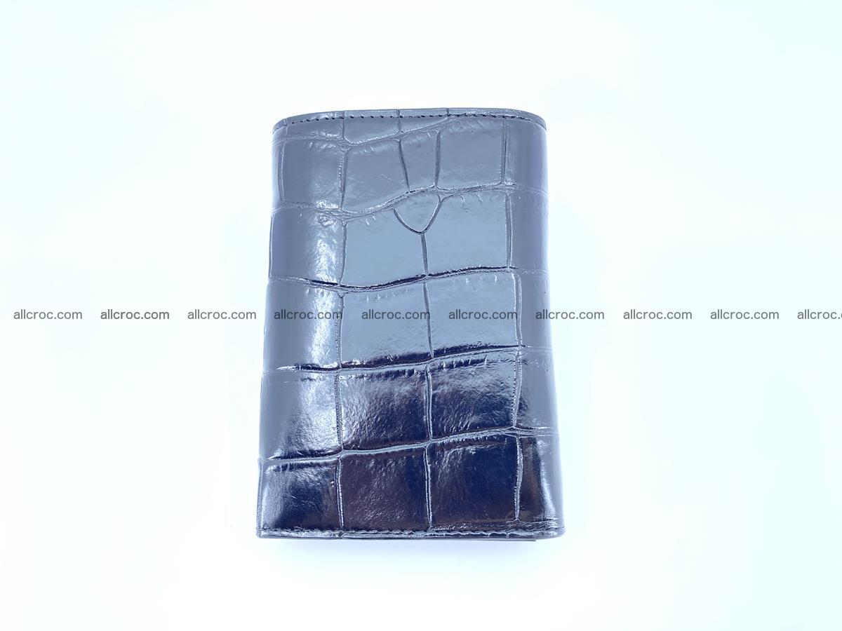 Siamese crocodile skin wallet for women belly part, trifold medium size 445 Foto 3