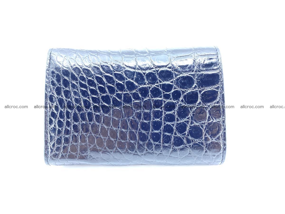 Siamese crocodile skin wallet for women belly part, trifold medium size 447 Foto 1