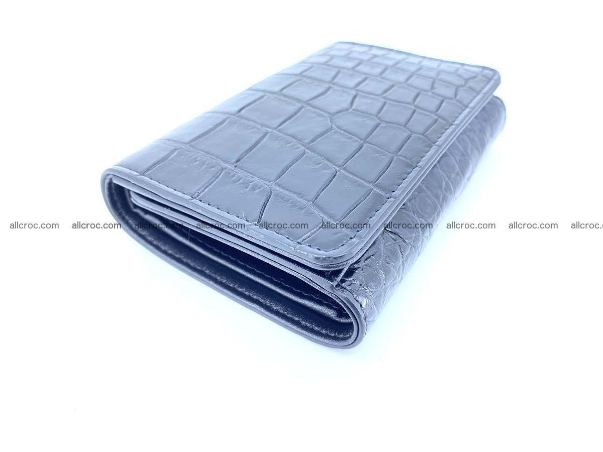 Siamese crocodile skin wallet for women belly part, trifold medium size 447 Foto 4