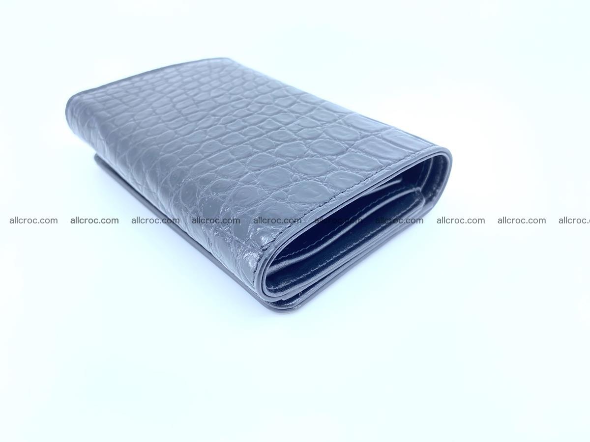 Siamese crocodile skin wallet for women belly part, trifold medium size 447 Foto 5