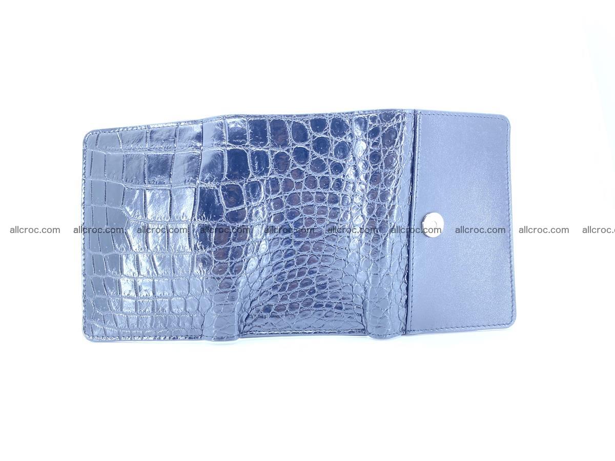 Siamese crocodile skin wallet for women belly part, trifold medium size 447 Foto 8
