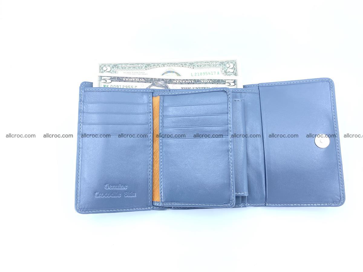 Siamese crocodile skin wallet for women belly part, trifold medium size 440 Foto 9