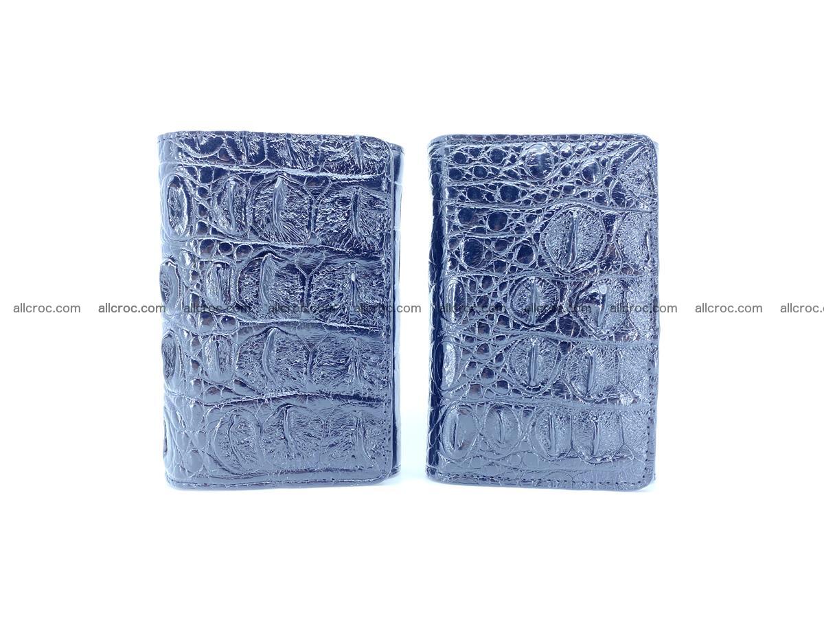 Siamese crocodile skin wallet for women trifold medium size 451 Foto 11
