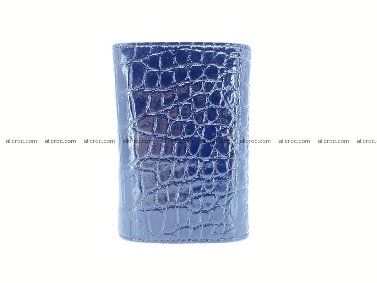 Siamese crocodile skin wallet for women trifold medium size 451 Foto 3