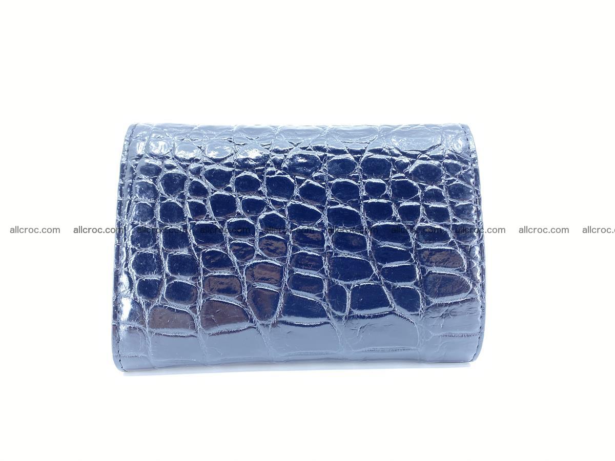 Siamese crocodile skin wallet for women trifold medium size 451 Foto 1