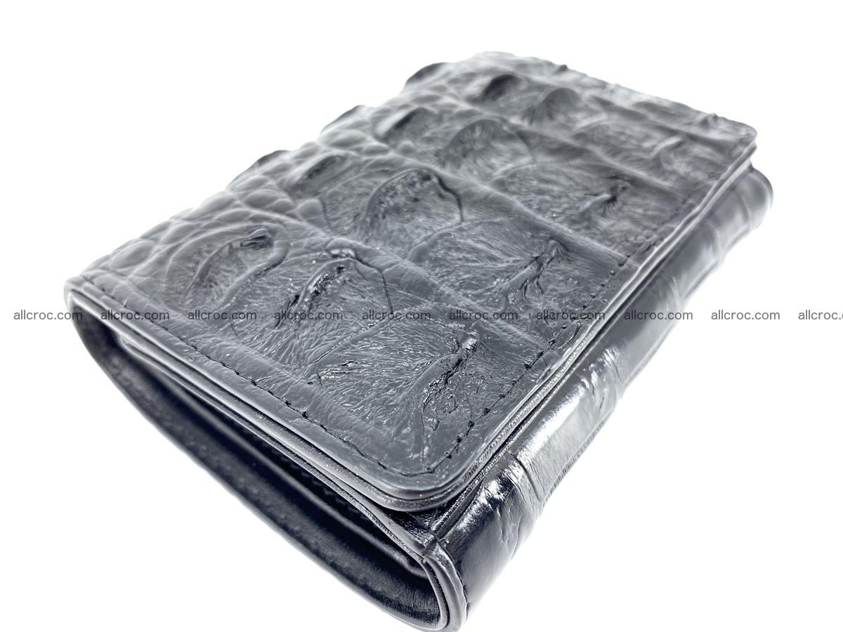 Siamese crocodile skin wallet for women trifold medium size 451 Foto 4